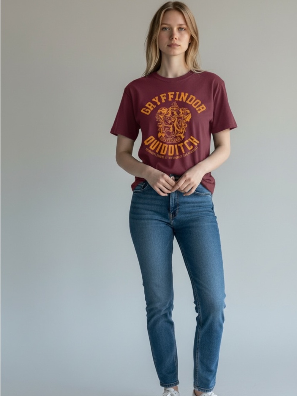 Warner Bros. Harry Potter Shirt - Deep Maroon with Gold Graphic